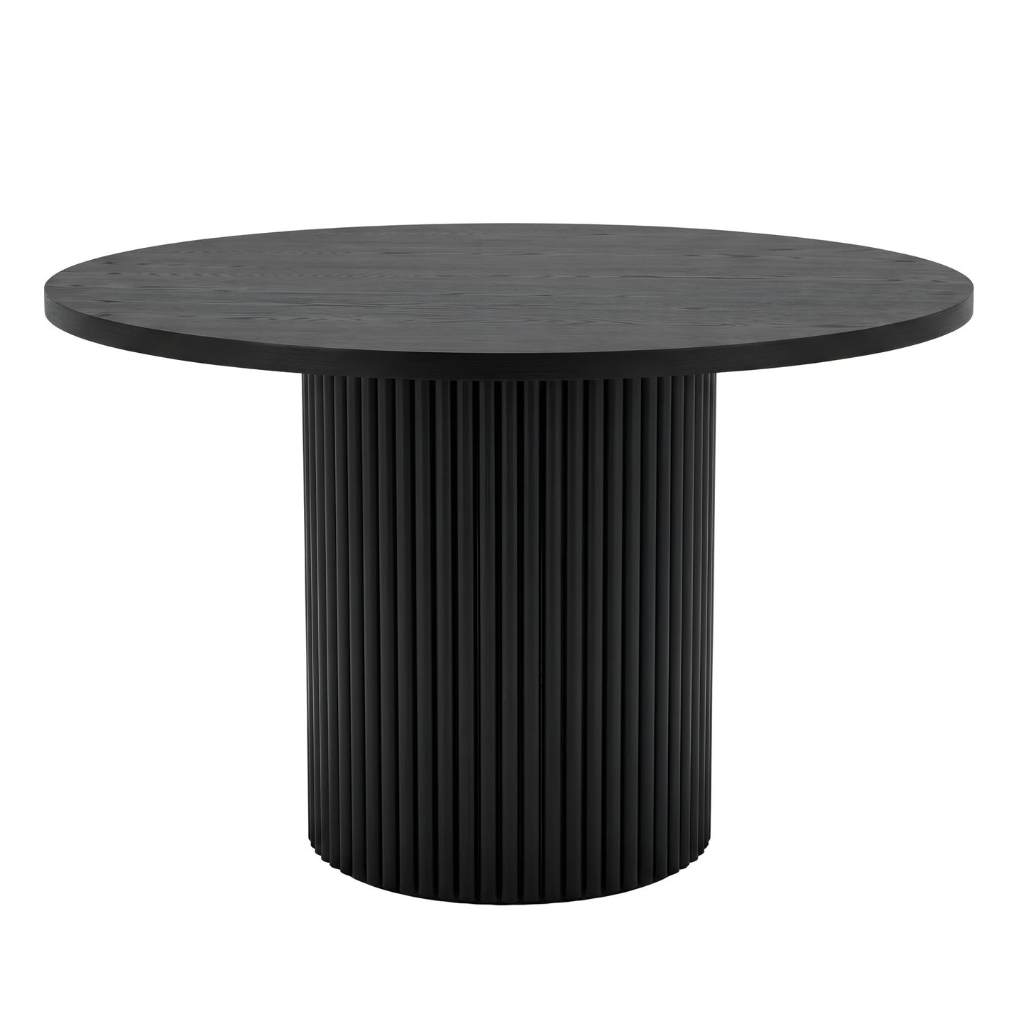 Reba Round Dining Table, Black & White Wash - Alpine Furniture