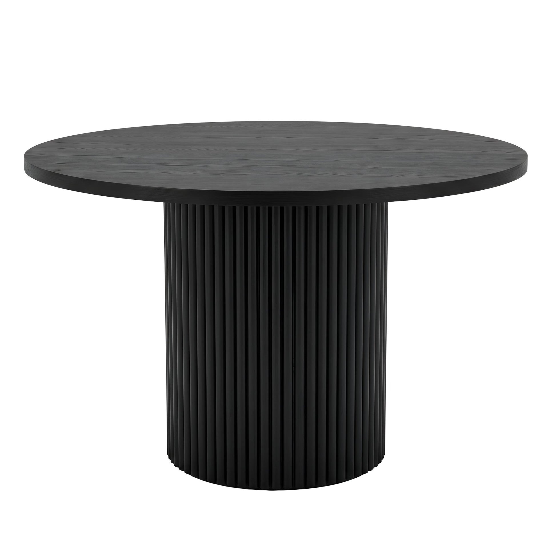 Reba Round Dining Table, Black & White Wash - Alpine Furniture