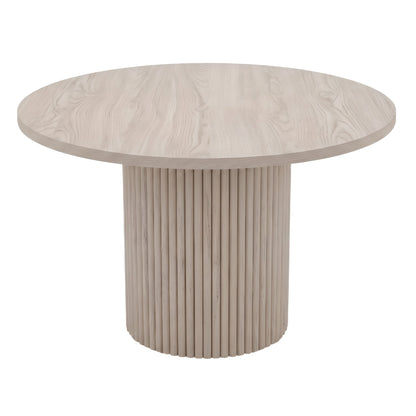 Reba Round Dining Table, Black & White Wash - Alpine Furniture