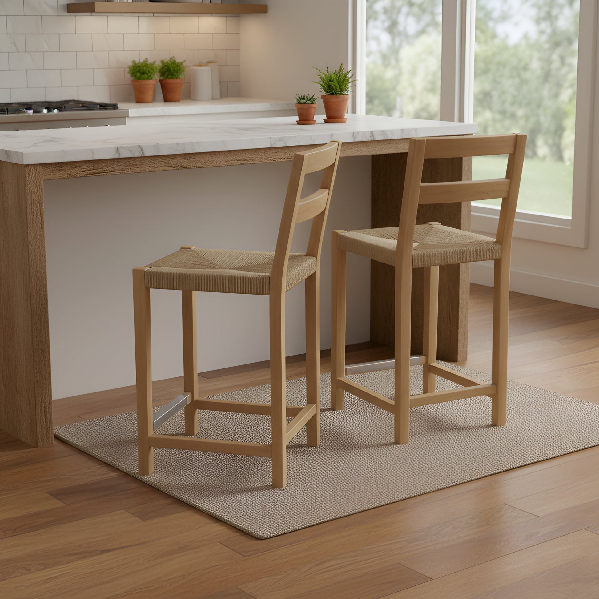 Sierra Loom Counter Stools (Set of 2) - Alpine Furniture