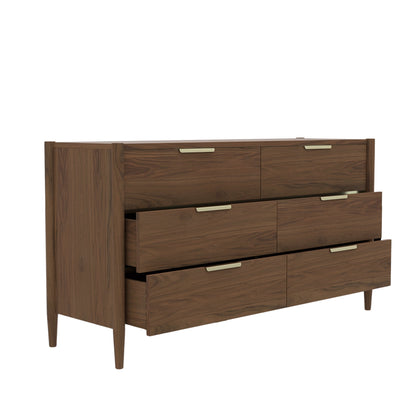 Sinclair Dresser, Walnut - Alpine Furniture