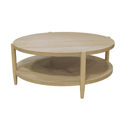 Sinclair Round Coffee Table, Natural - Alpine Furniture