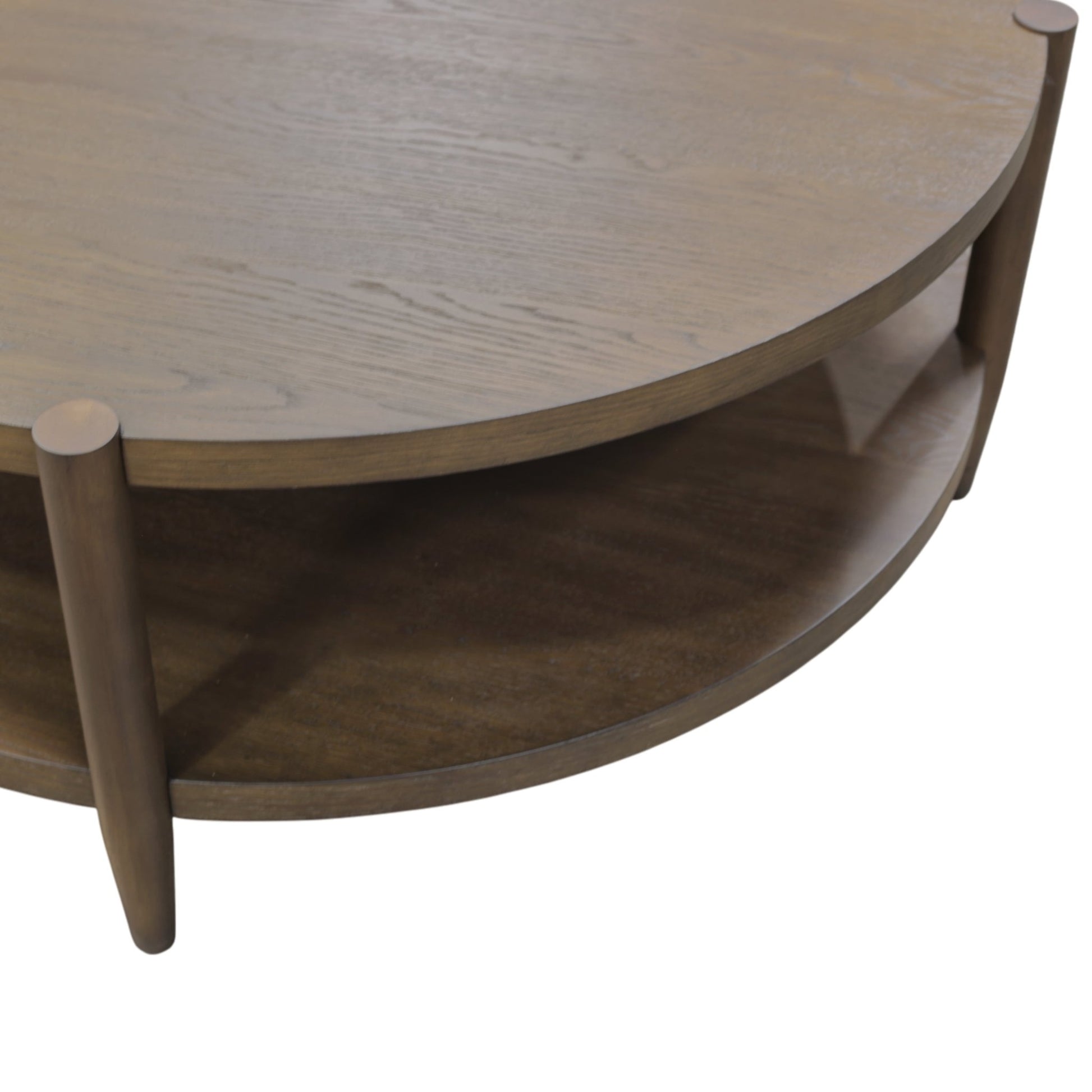 Sinclair Round Coffee Table, Walnut - Alpine Furniture