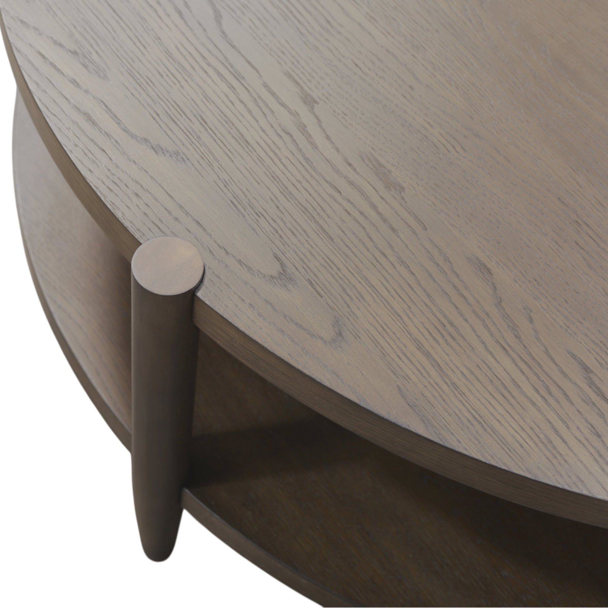 Sinclair Round Coffee Table, Walnut - Alpine Furniture
