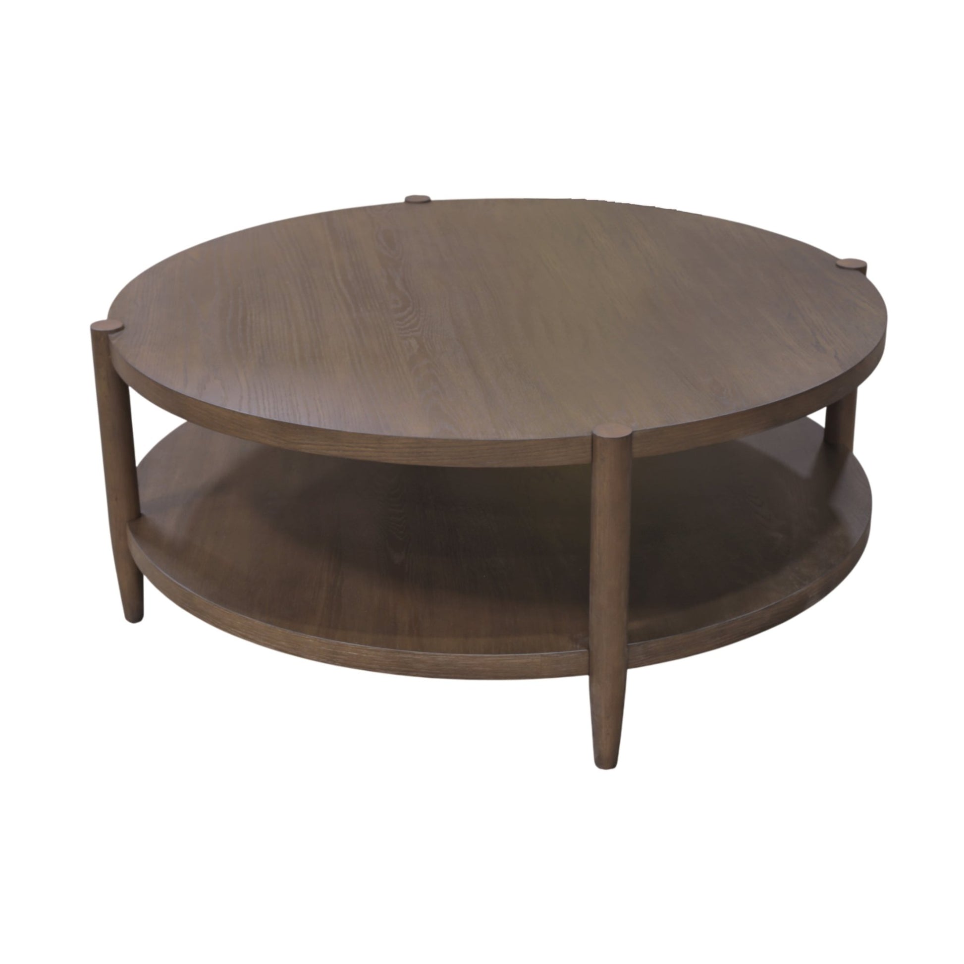 Sinclair Round Coffee Table, Walnut - Alpine Furniture