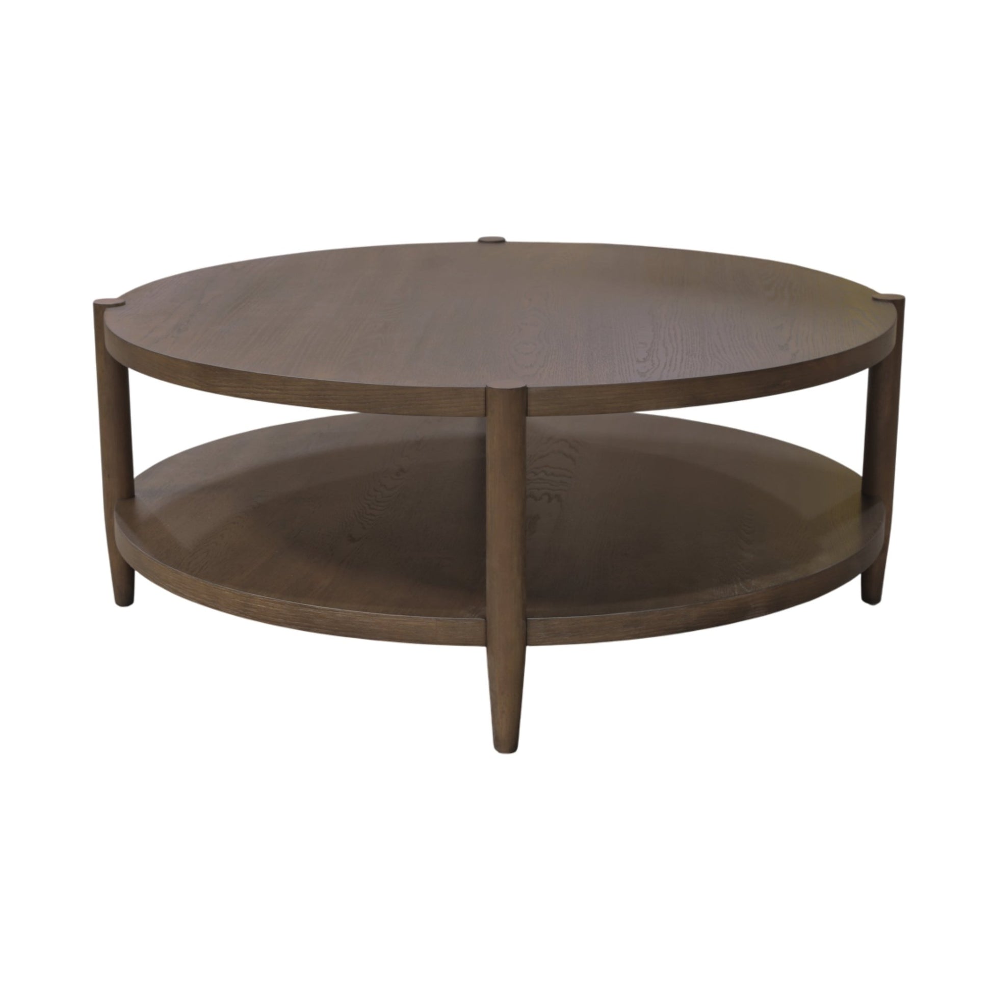 Sinclair Round Coffee Table, Walnut - Alpine Furniture