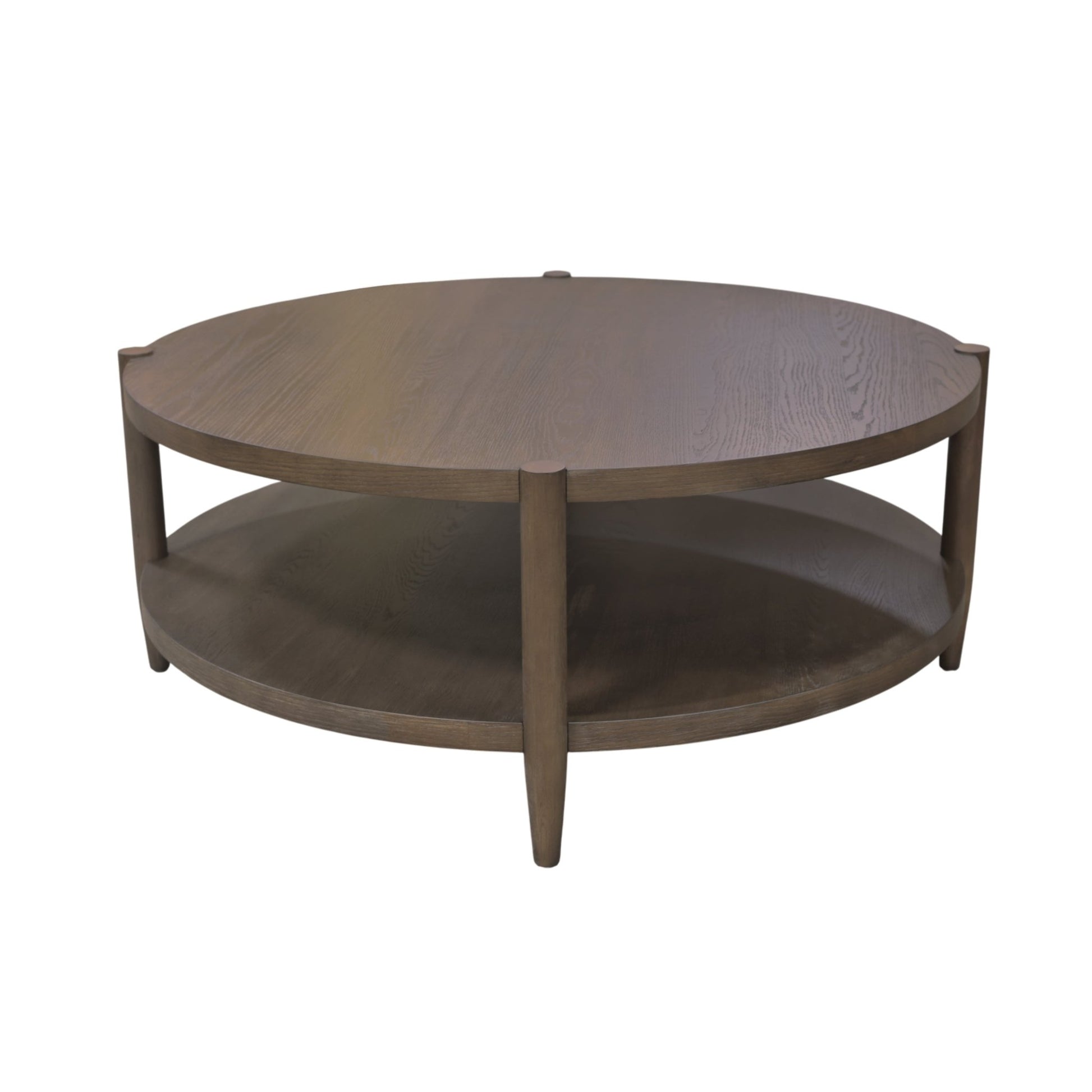 Sinclair Round Coffee Table, Walnut - Alpine Furniture