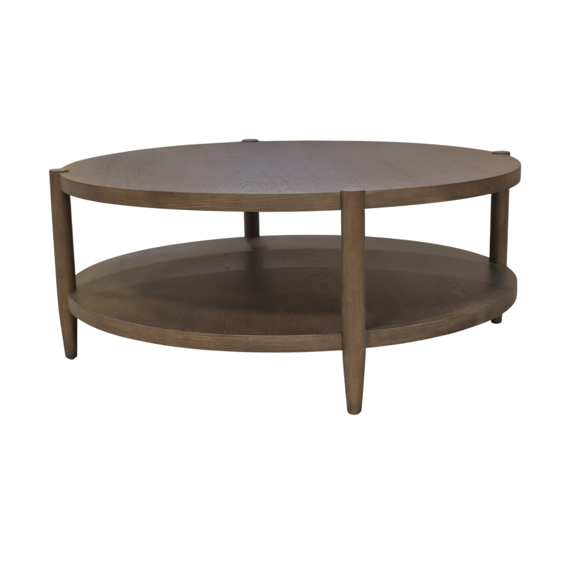 Sinclair Round Coffee Table, Walnut - Alpine Furniture