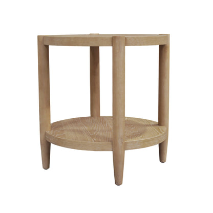 Sinclair Round End Table, Natural - Alpine Furniture