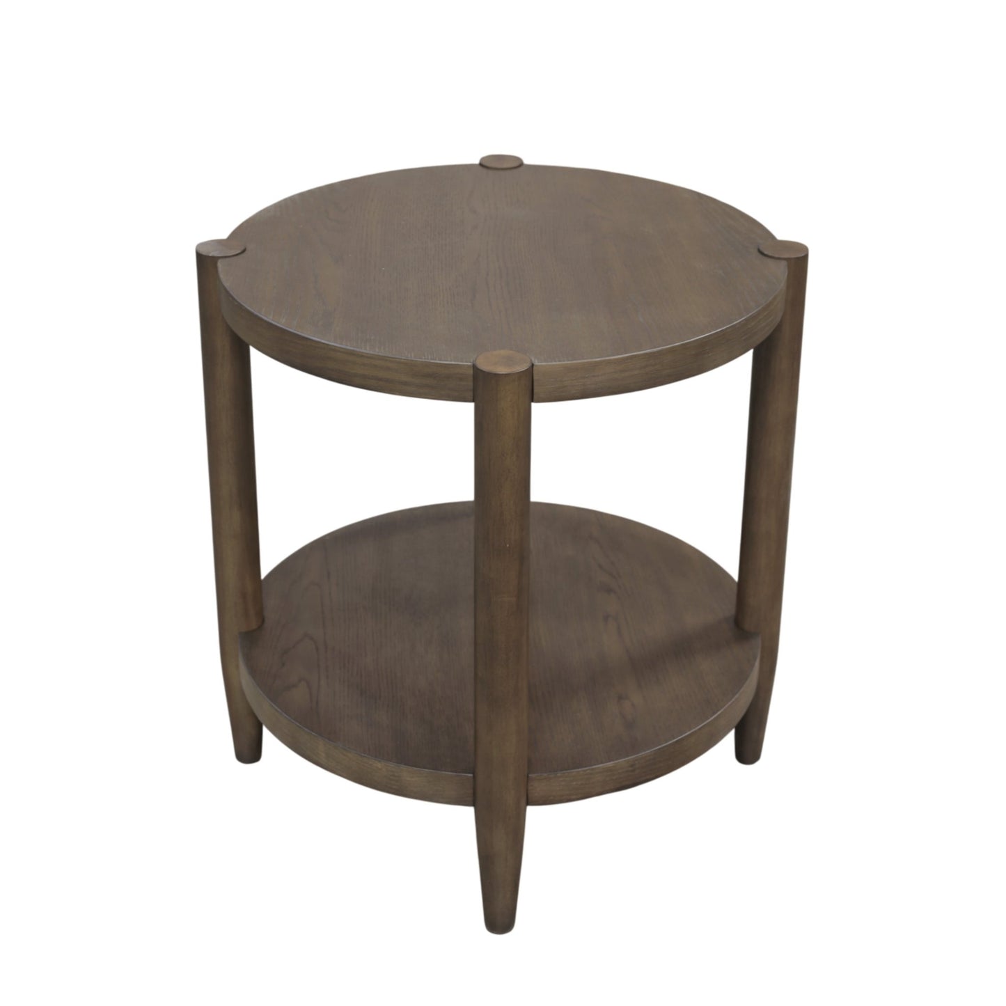Sinclair Round End Table, Walnut - Alpine Furniture
