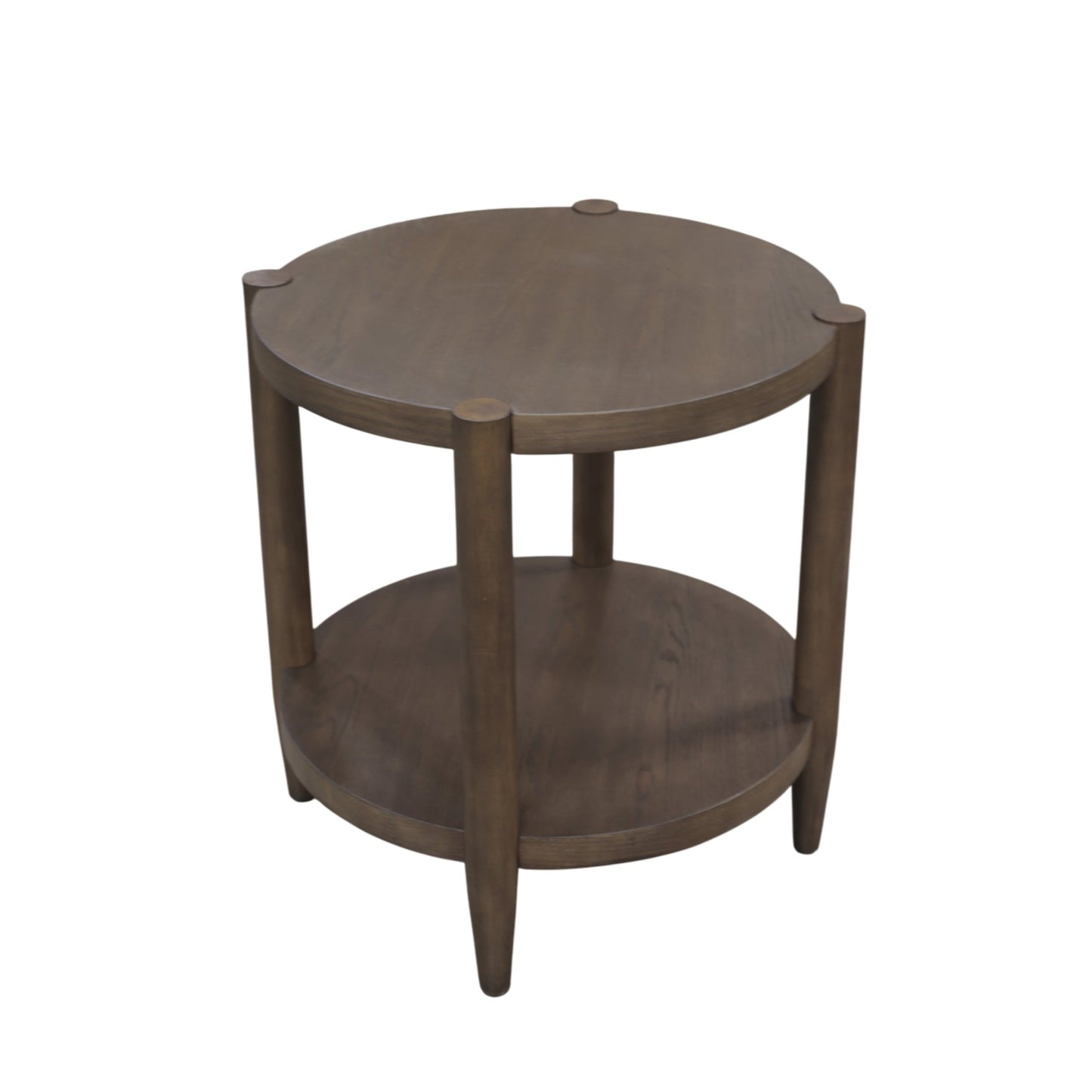 Sinclair Round End Table, Walnut - Alpine Furniture