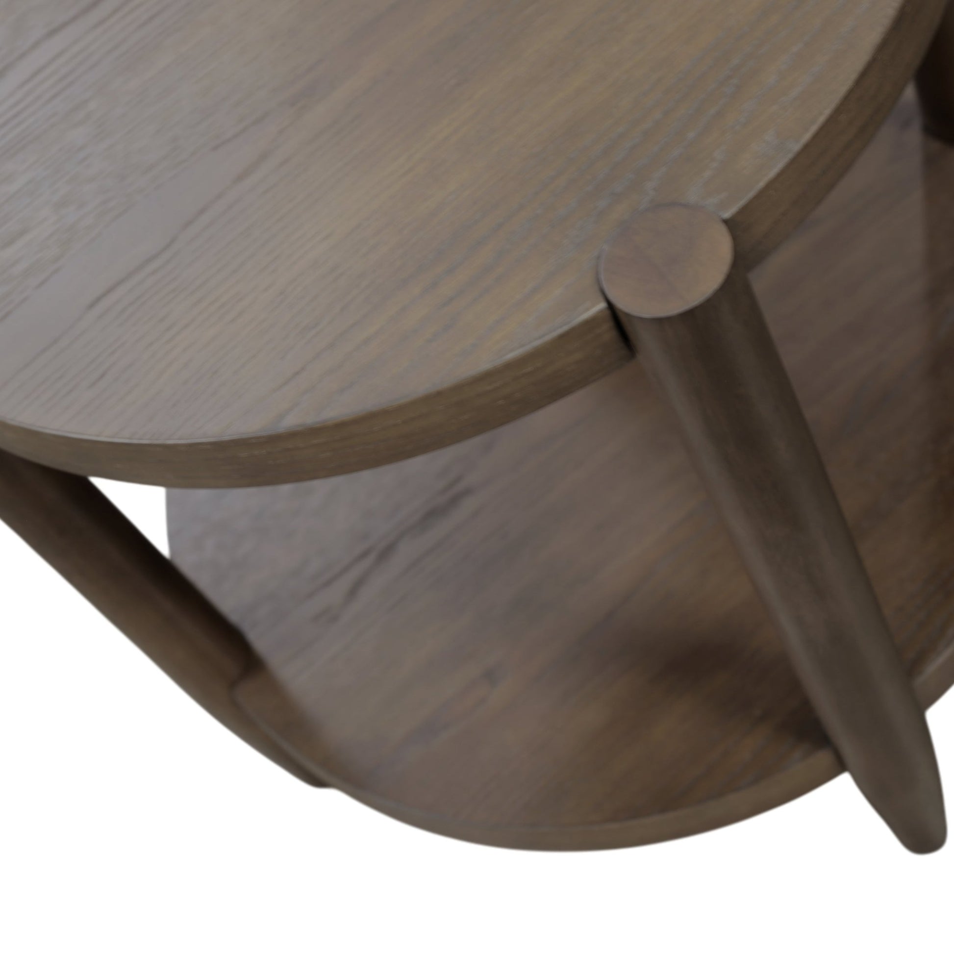 Sinclair Round End Table, Walnut - Alpine Furniture