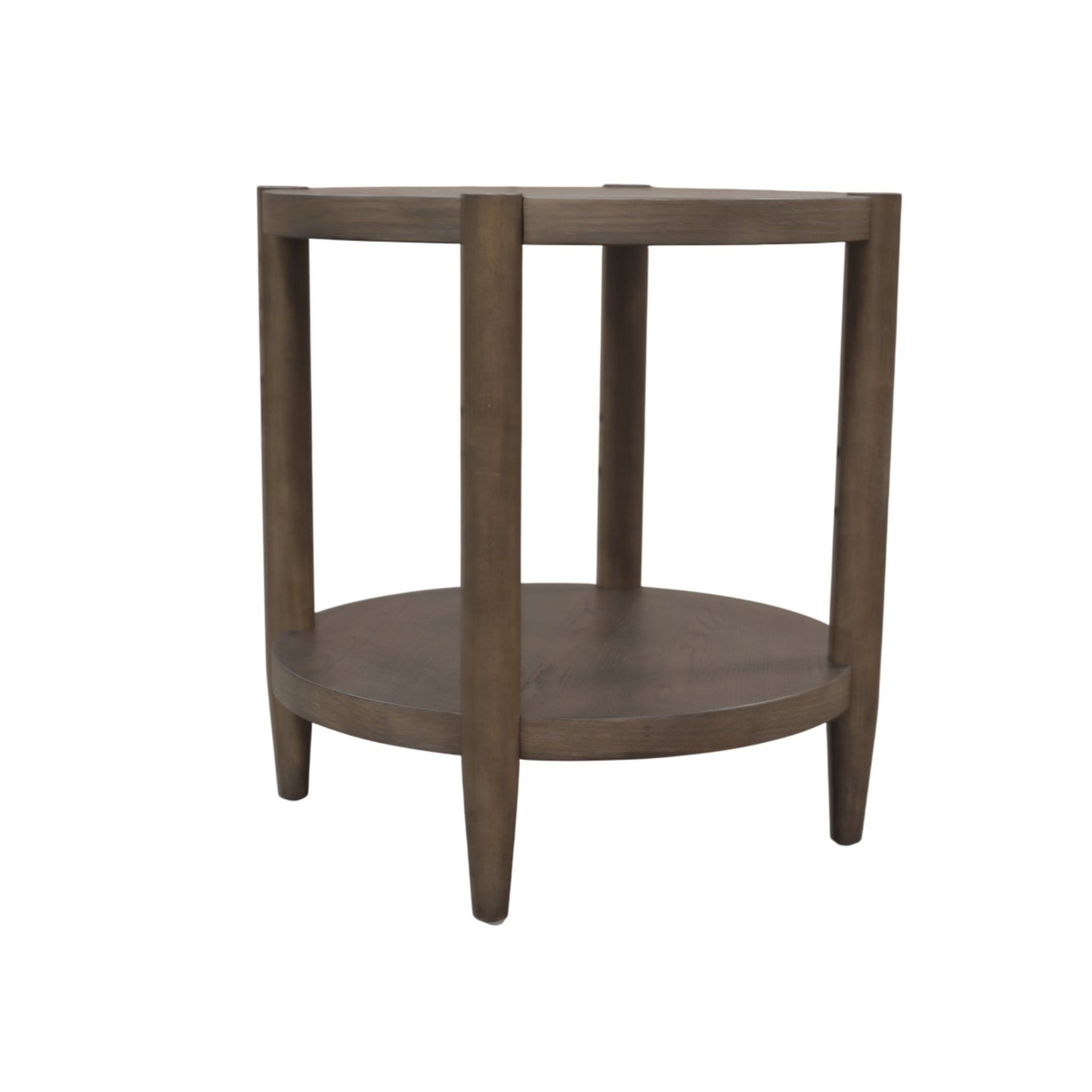 Sinclair Round End Table, Walnut - Alpine Furniture