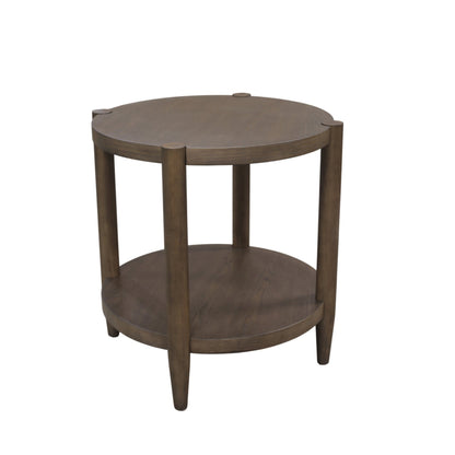 Sinclair Round End Table, Walnut - Alpine Furniture