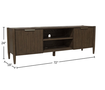Sinclair TV Console, Walnut - Alpine Furniture