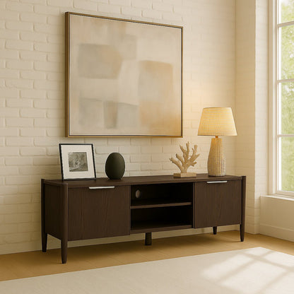 Sinclair TV Console, Walnut - Alpine Furniture