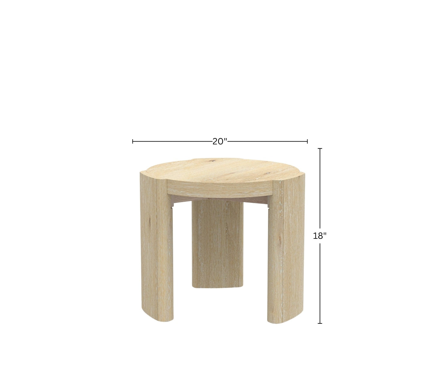 Sloane 20" Round End Table, Driftwood - Alpine Furniture