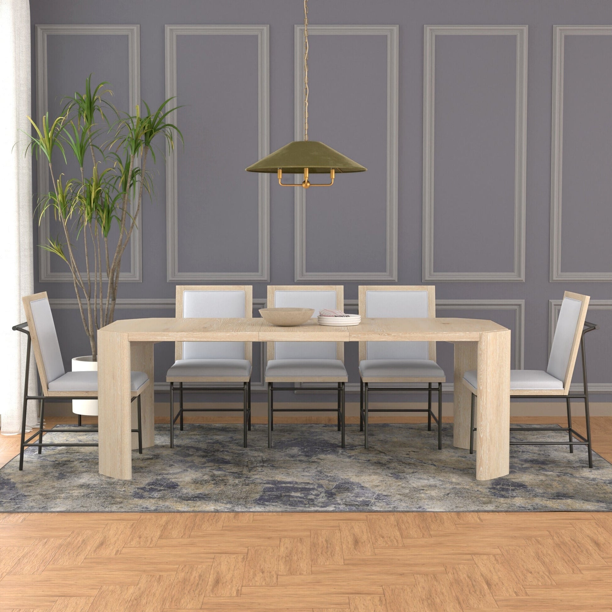 Sloane Extension Dining Table, Driftwood - Alpine Furniture