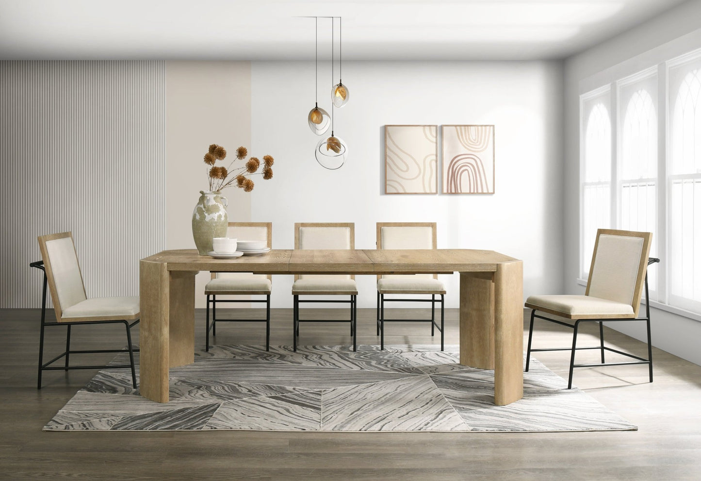 Sloane Extension Dining Table, Driftwood - Alpine Furniture