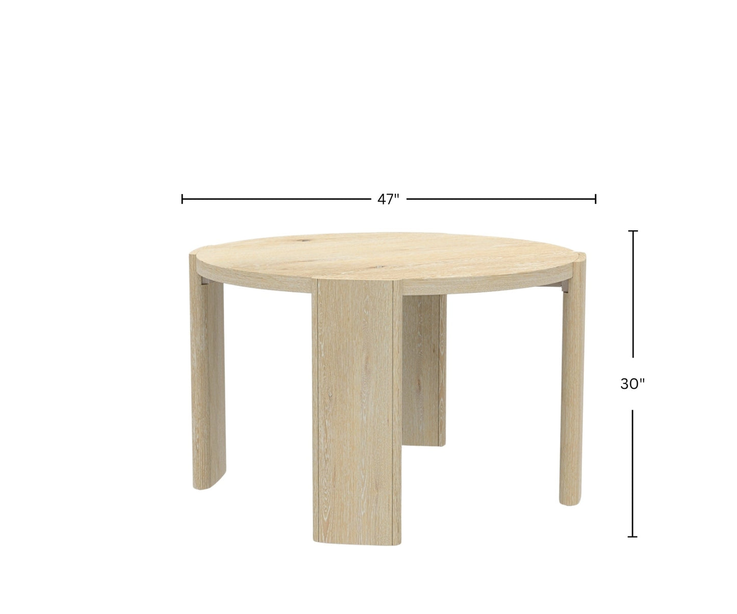 Sloane Round Dining Table, Driftwood - Alpine Furniture