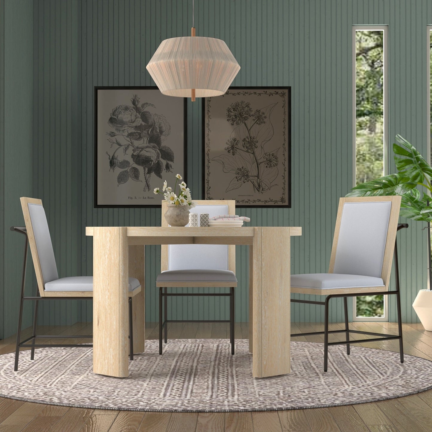 Sloane Round Dining Table, Driftwood - Alpine Furniture