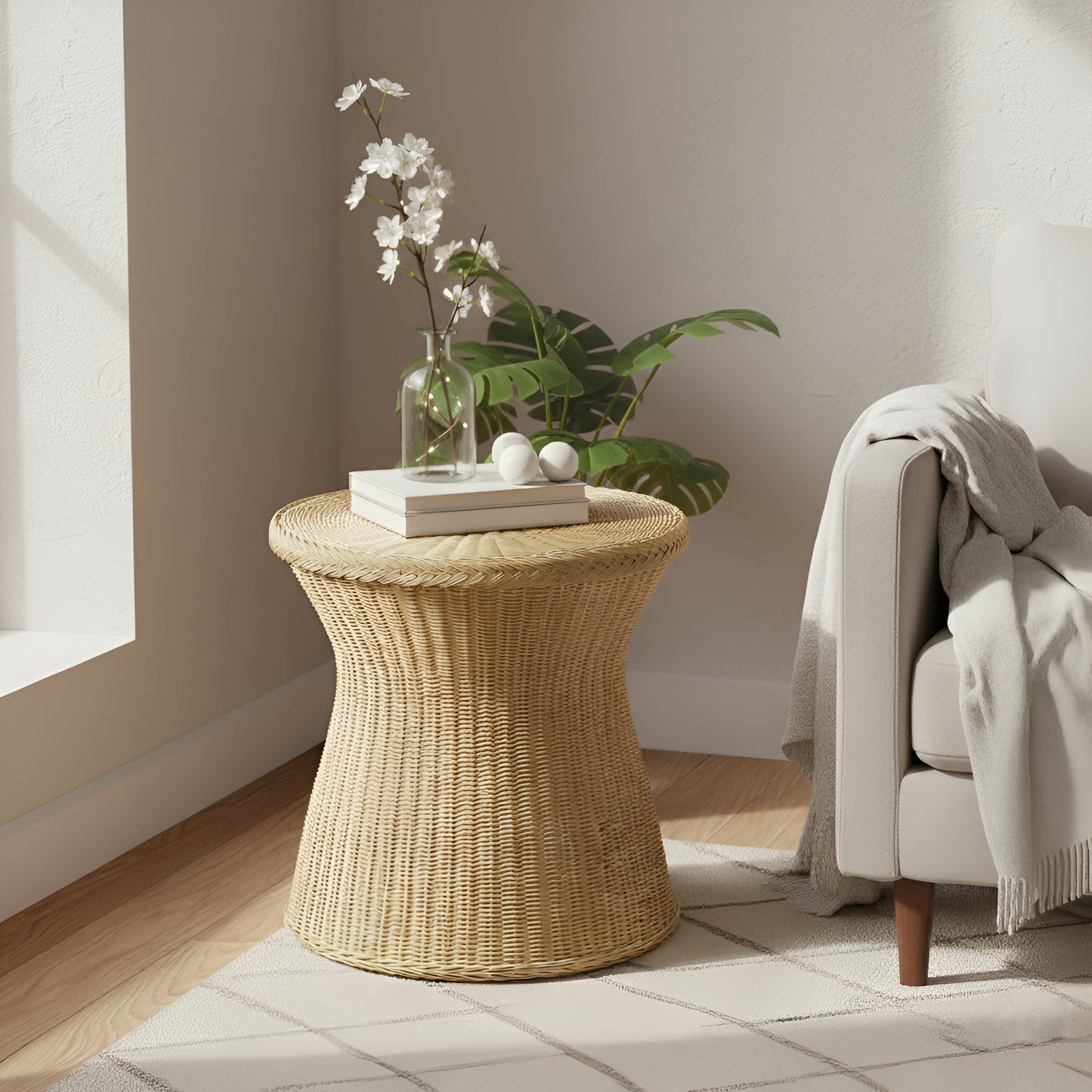 Solaris Braided End Table - Alpine Furniture