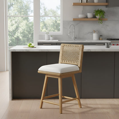 Solterra Swivel counter Stools (Set of 2) - Alpine Furniture