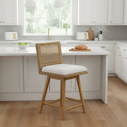 Solterra Swivel counter Stools (Set of 2) - Alpine Furniture