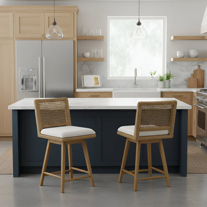 Solterra Swivel counter Stools (Set of 2) - Alpine Furniture