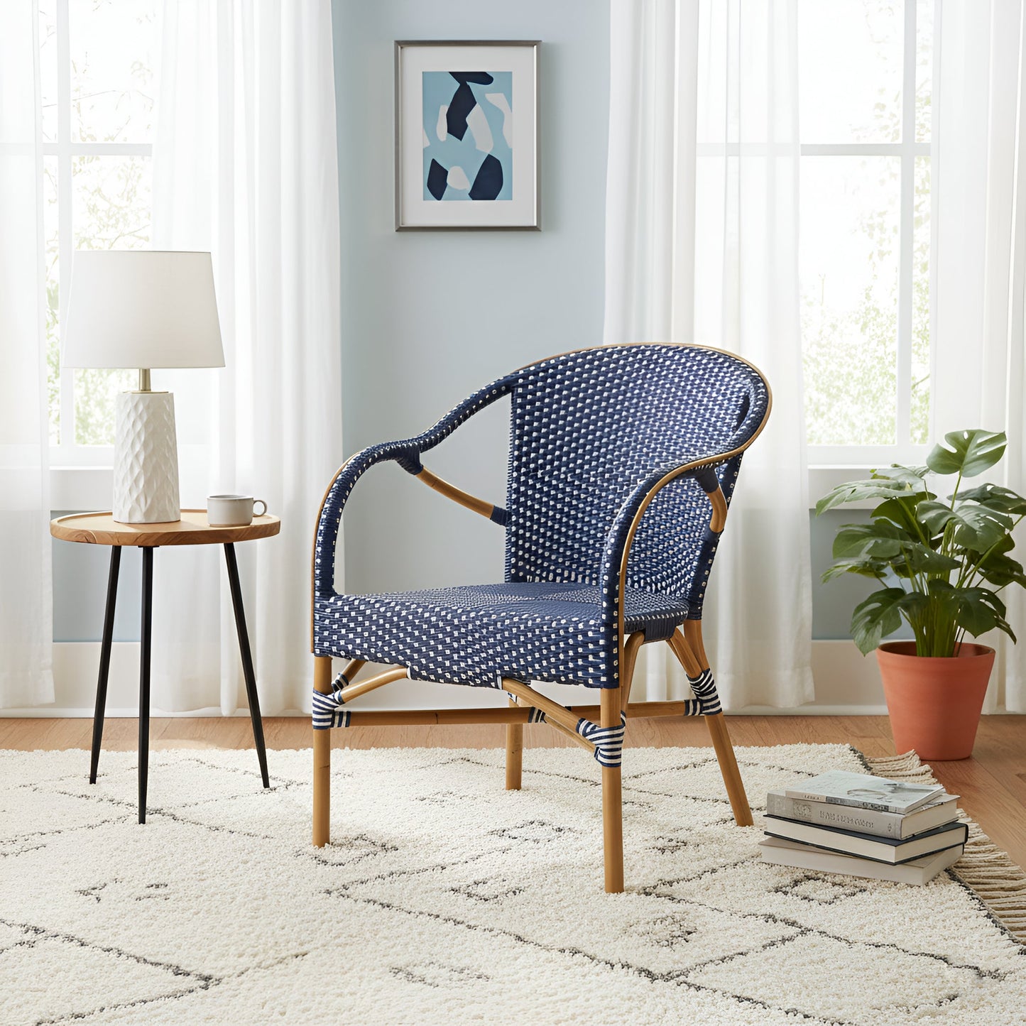 Sonora Dining Chair Blue (Set of 2) - Alpine Furniture