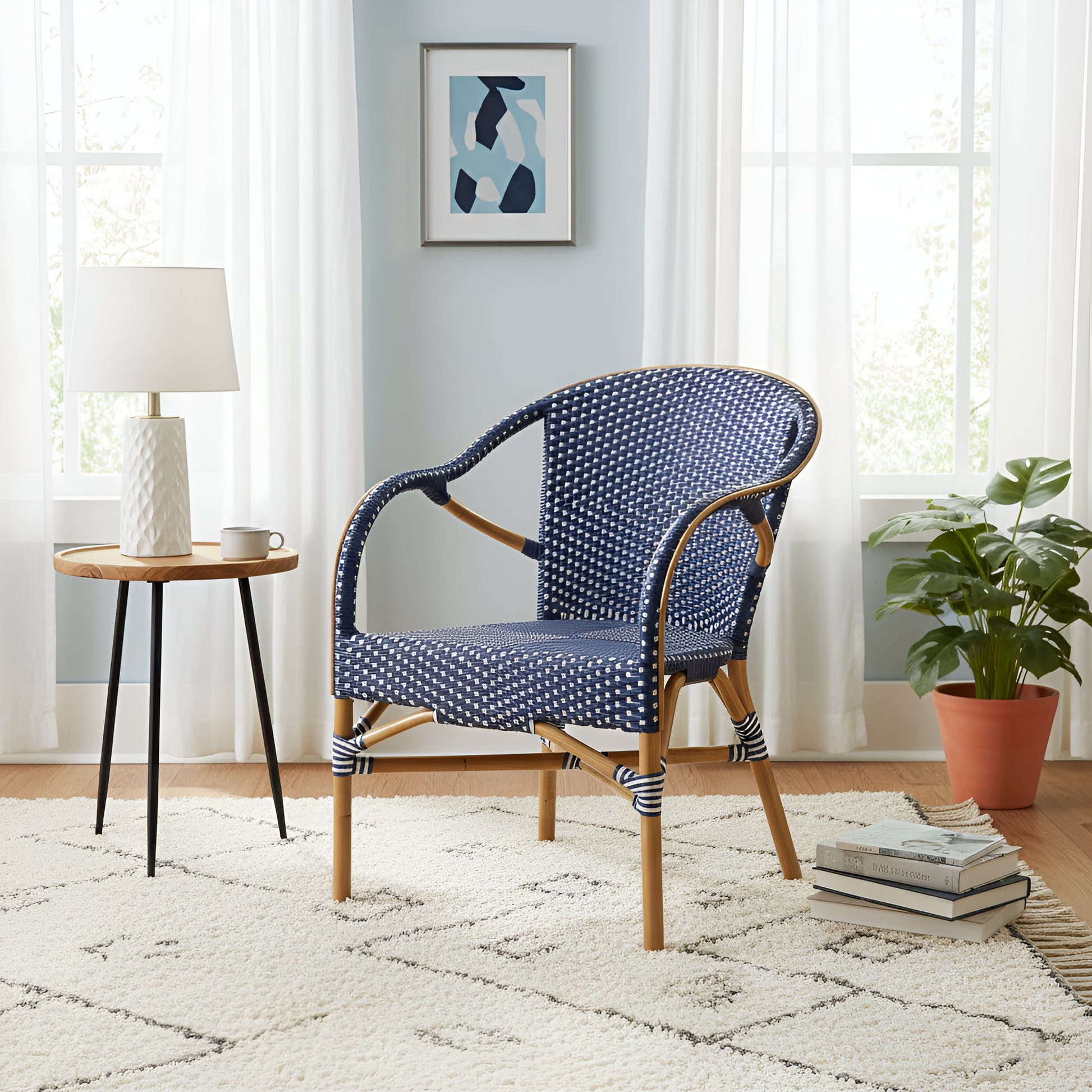 Sonora Dining Chair Blue (Set of 2) - Alpine Furniture