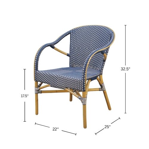 Sonora Dining Chair Blue (Set of 2) - Alpine Furniture