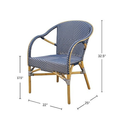 Sonora Dining Chair Blue (Set of 2) - Alpine Furniture