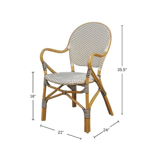 Sonora Dining Chair White (Set of 2) - Alpine Furniture