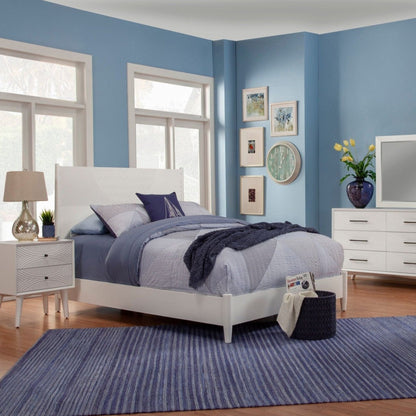Tranquility Bed, White - Alpine Furniture