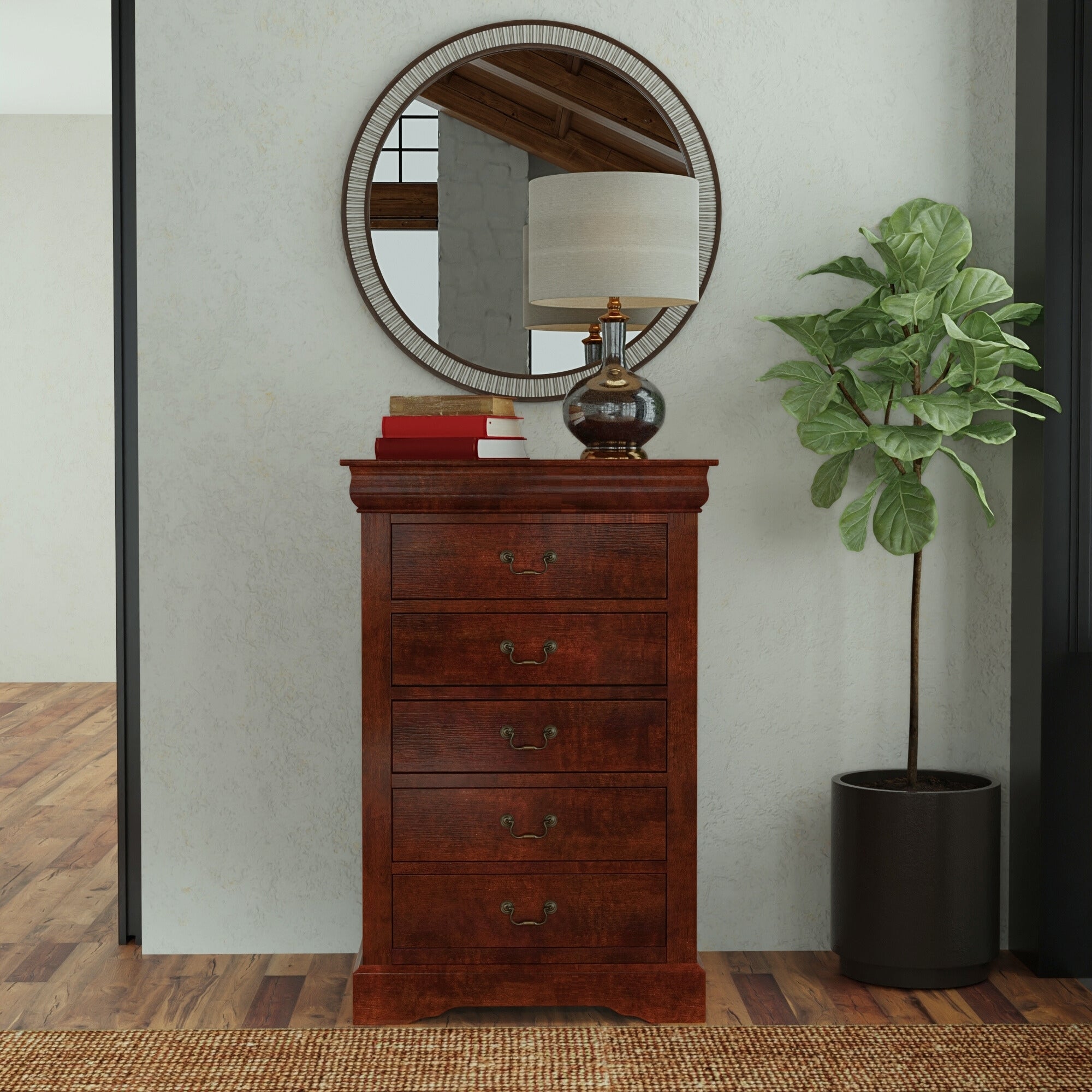 Alpine Furniture West Haven offers 2 Drawer Nightstand in Cappuccino