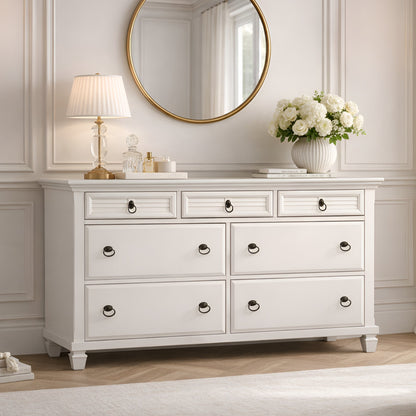 Winchester 7 Drawer Dresser, White Alpine Furniture Winchester 7 Drawer Dresser, White Alpine Furniture