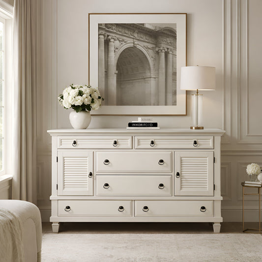 Winchester Dresser, White - Alpine Furniture
