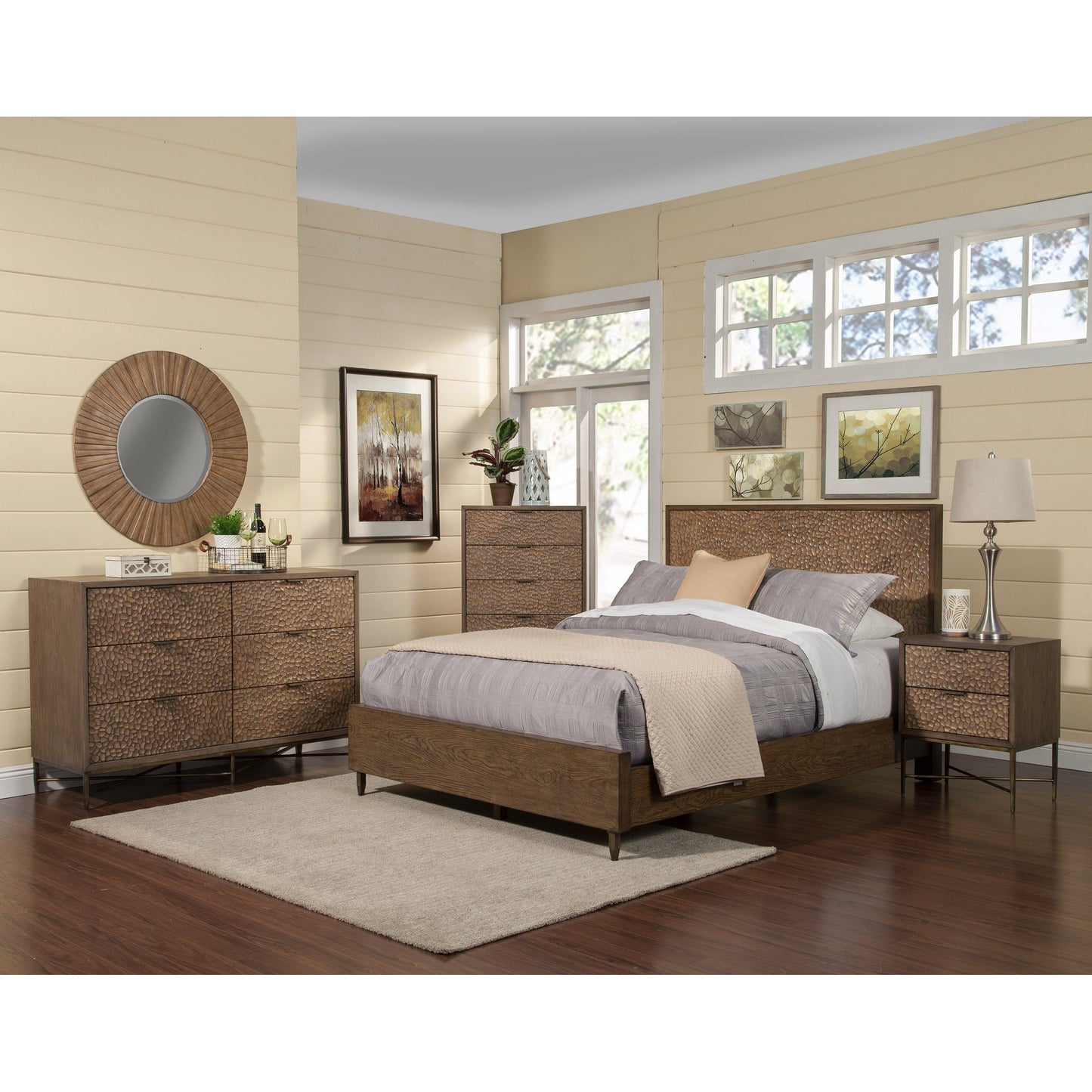 Brown Pearl Mirror, Brown Bronze - Alpine Furniture