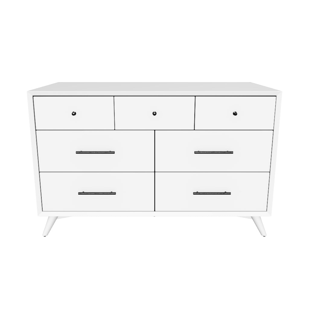 Flynn 6-Drawer Dresser in White | Alpine Furniture Flynn 6-Drawer Dresser in White | Alpine Furniture