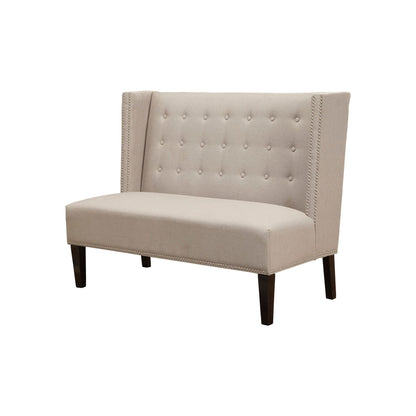 Aristocrat Upholstered Bench, Beige/Grey - Alpine Furniture