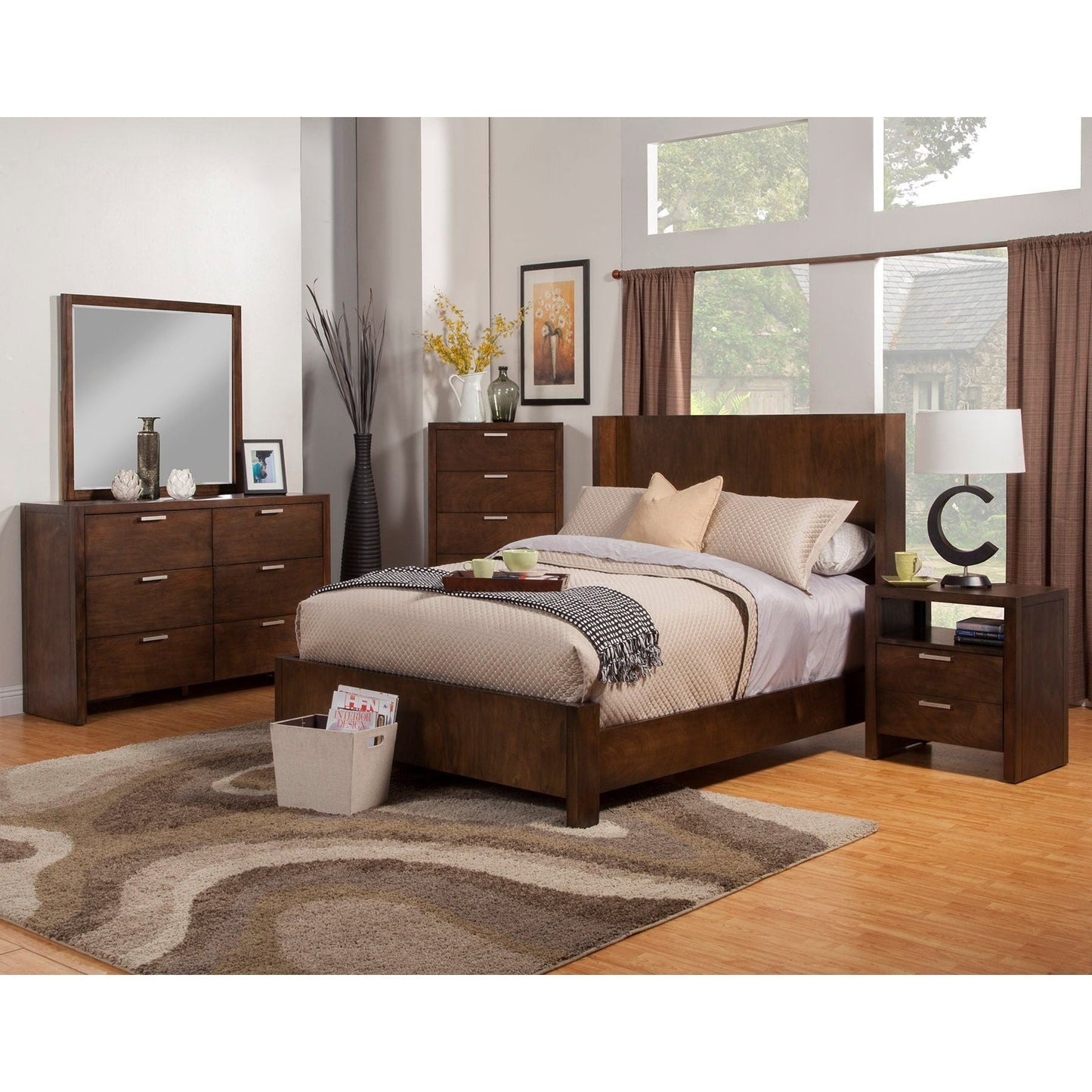 Austin Mirror, Chestnut - Alpine Furniture