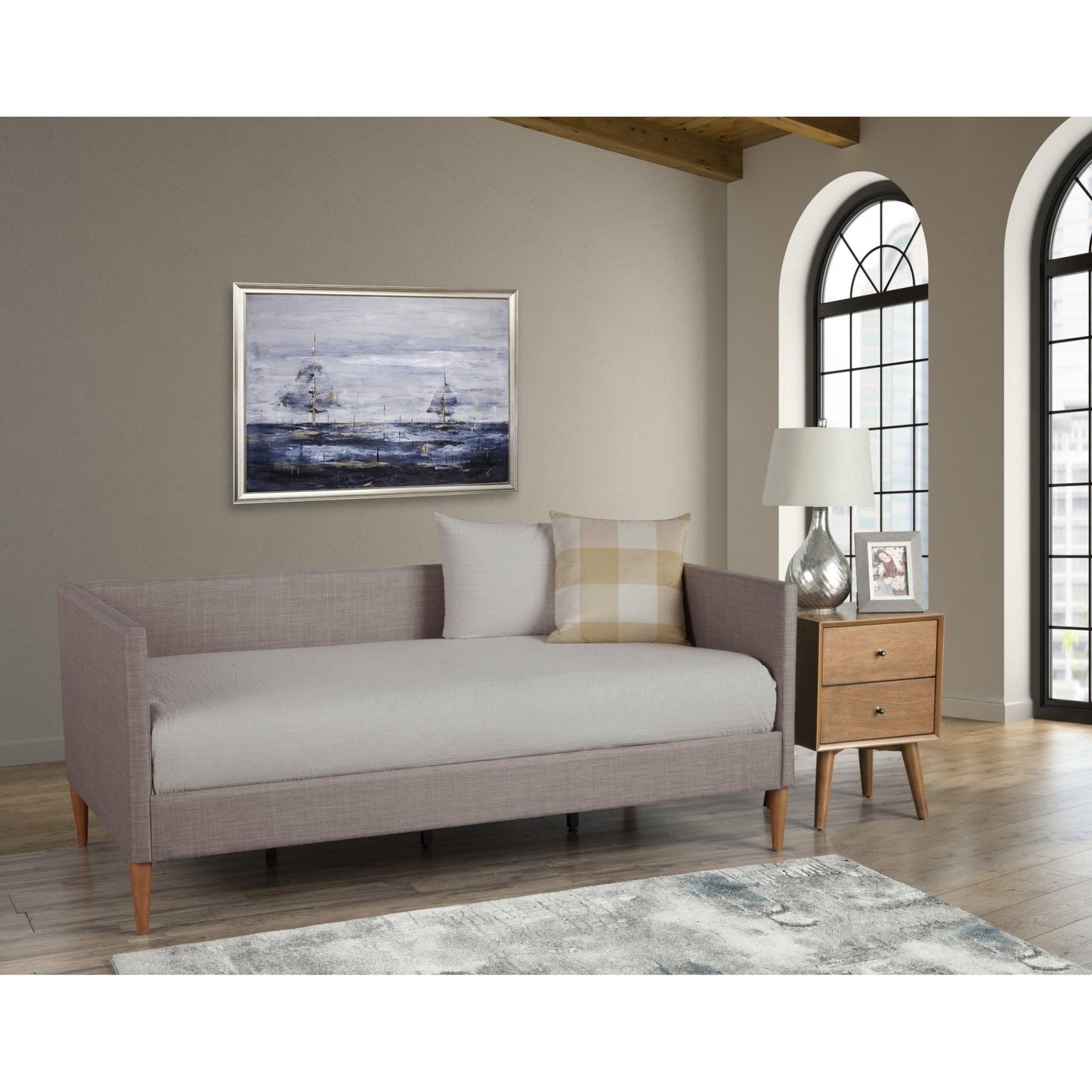 Britney Daybed, Dark Grey Linen - Alpine Furniture