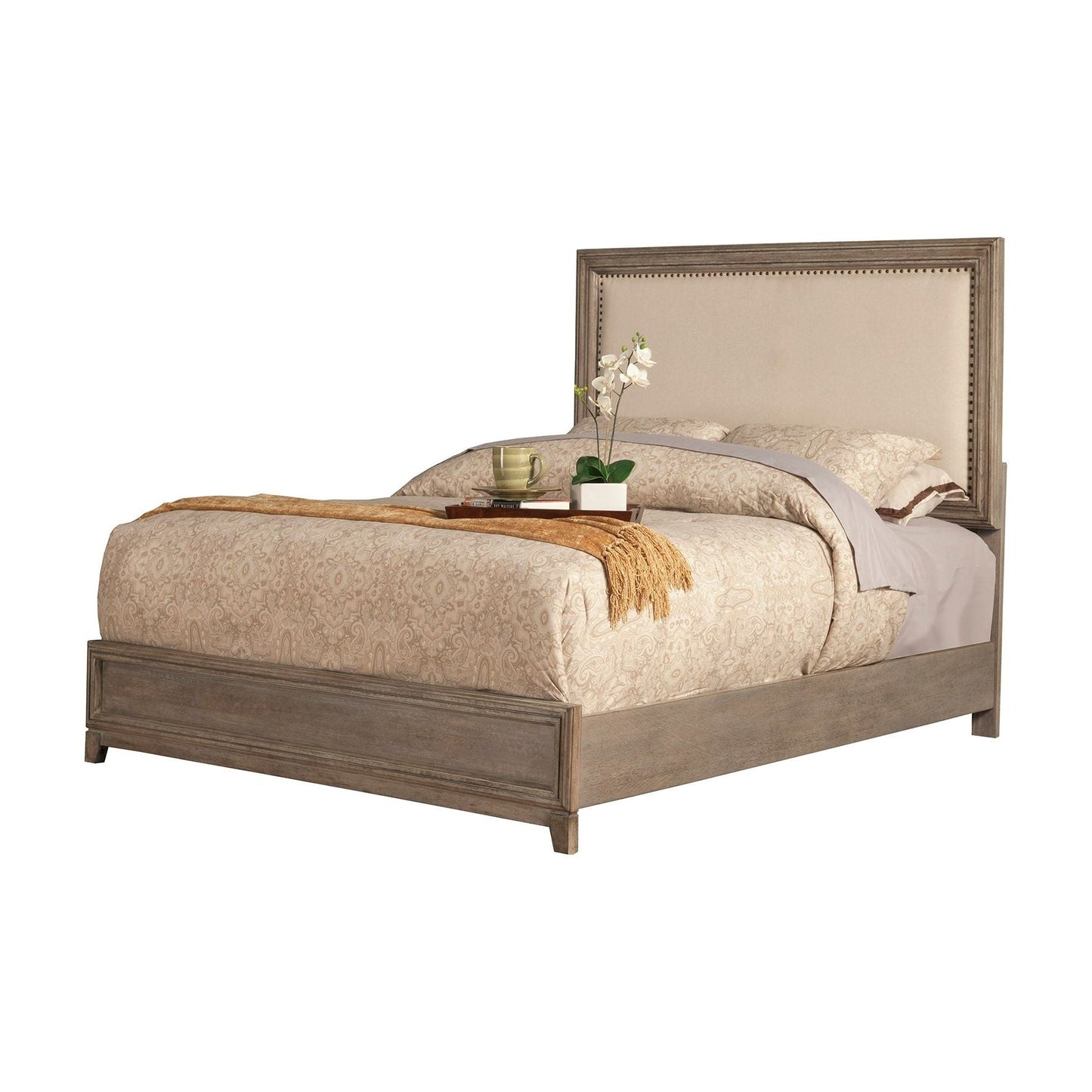 Camilla Bed, Antique Grey - Alpine Furniture