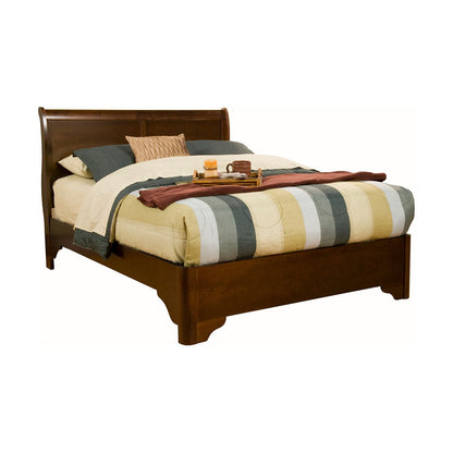 Chesapeake Sleigh Bed, Cappuccino - Alpine Furniture