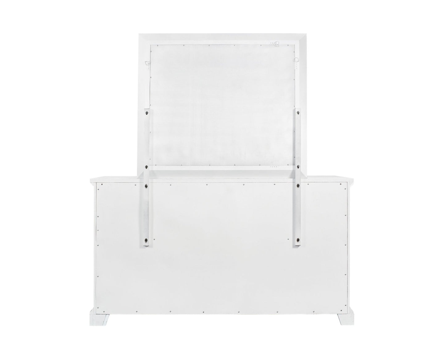 Clara Dresser & Mirror, White Mist - Alpine Furniture