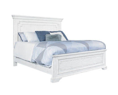 Clara Panel Bed, White Mist - Alpine Furniture