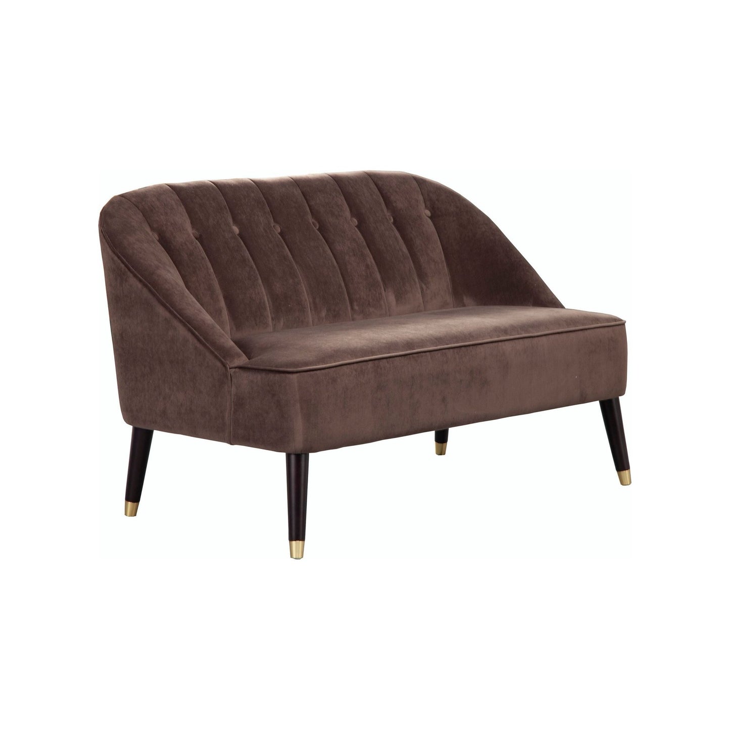 Deco Upholstered Bench, Brown/Gold - Alpine Furniture