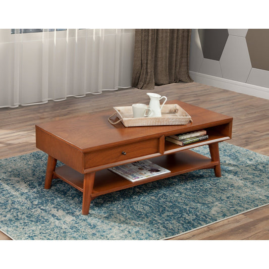 Flynn Coffee Table, Acorn - Alpine Furniture