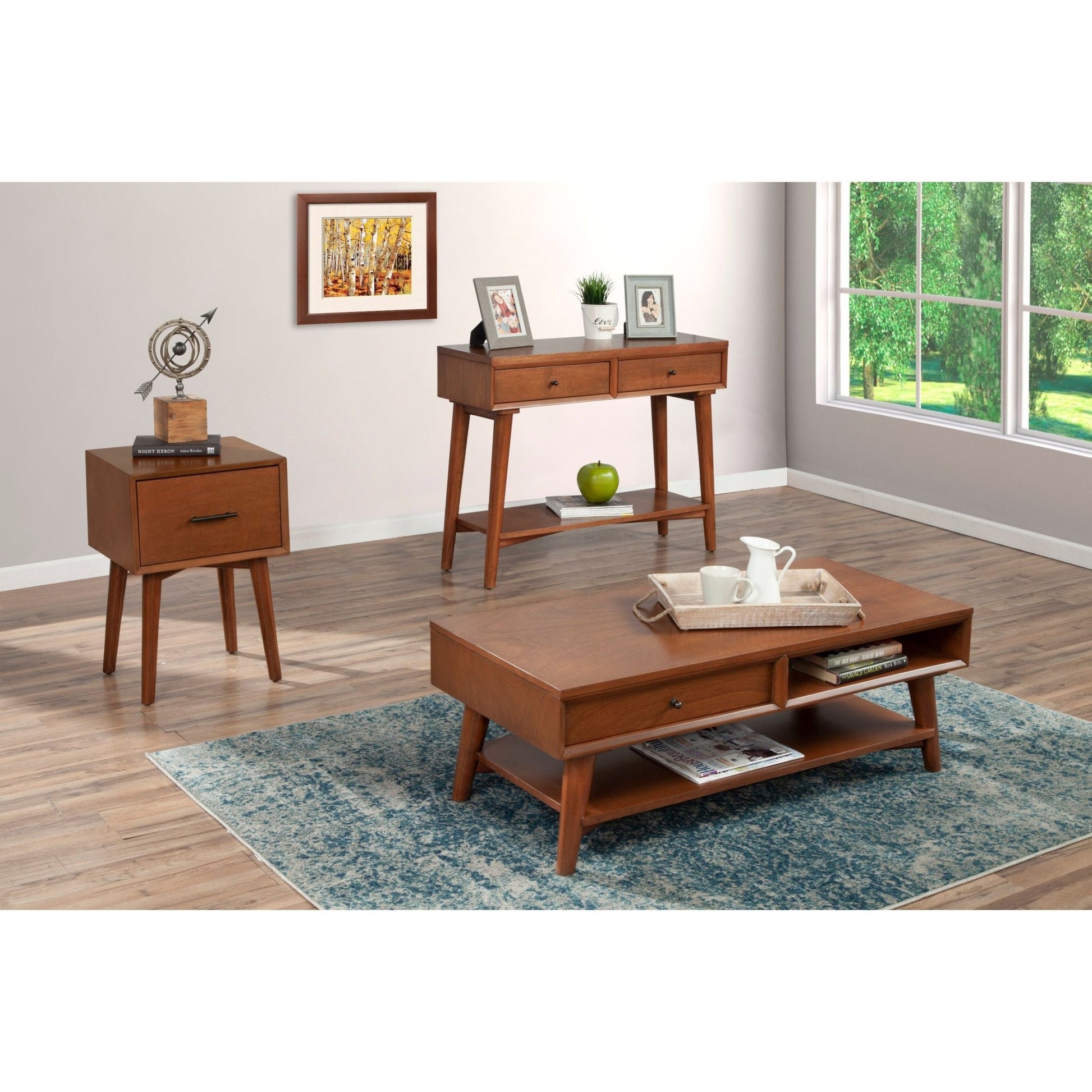 Flynn Console Table, Acorn - Alpine Furniture